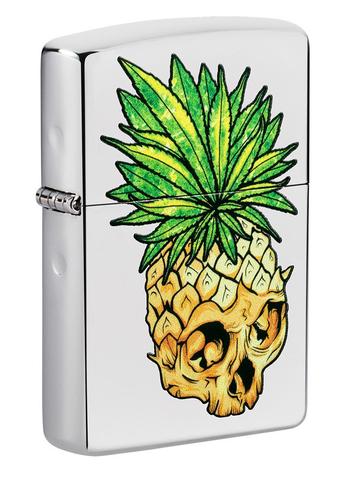 ZIPPO LIGHTER LEAF SKULL PINEAPPLE 49241