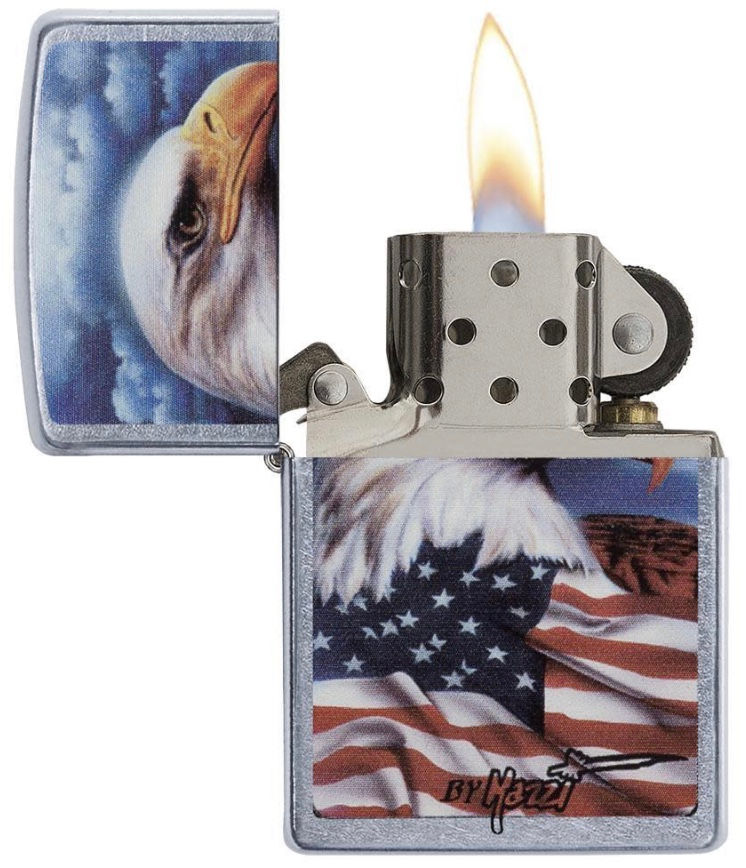 ZIPPO LIGHTER MAZZI FREEDOM WATCH