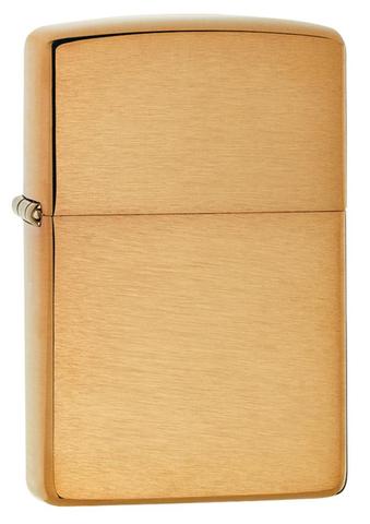 ZIPPO LIGHTER REGULAR BRUSHED BRASS 204B