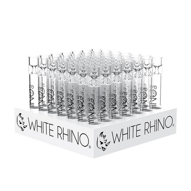 WHITE RHINO GLASS CHILLUMS 100CT WRG1001