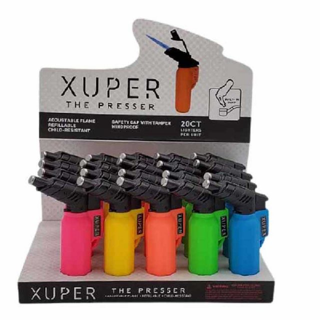 XUPER PRESSER TORCH LIGHTER 98-1168N BOX OF 20