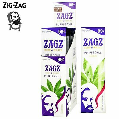 ZAGZ HEMP WRAPS PURPLE CHILL 2CT BOX OF 25