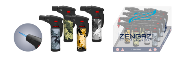 ZENGAZ TORCH JET II CAMO ZT-77 BOX OF 16