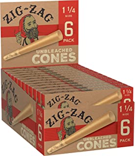 ZIG ZAG 1.25 UNBLEACHED CONES 6CT BOX OF 24