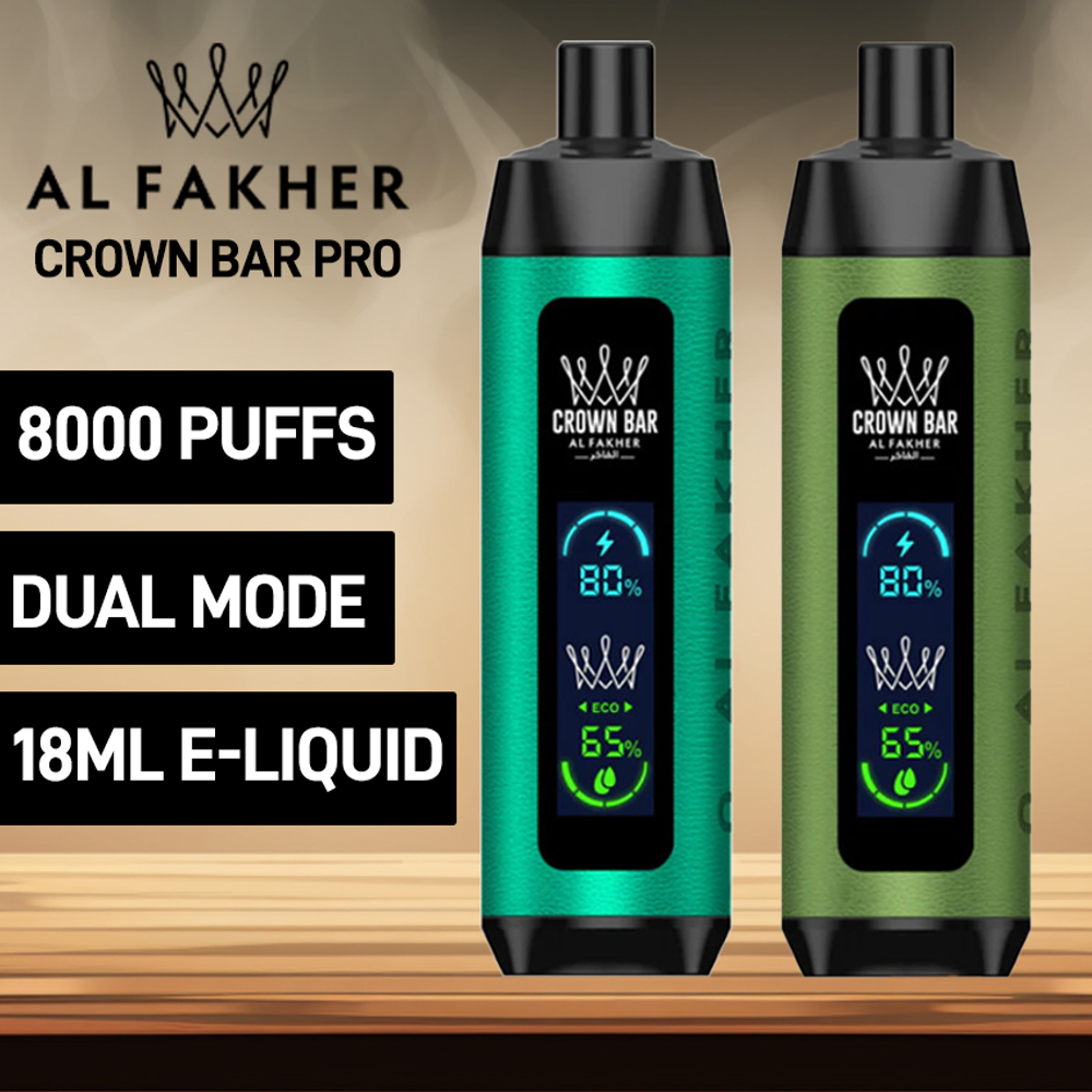 ALFAKHER CROWN BAR PRO 8000 PUFF BOX OF 10