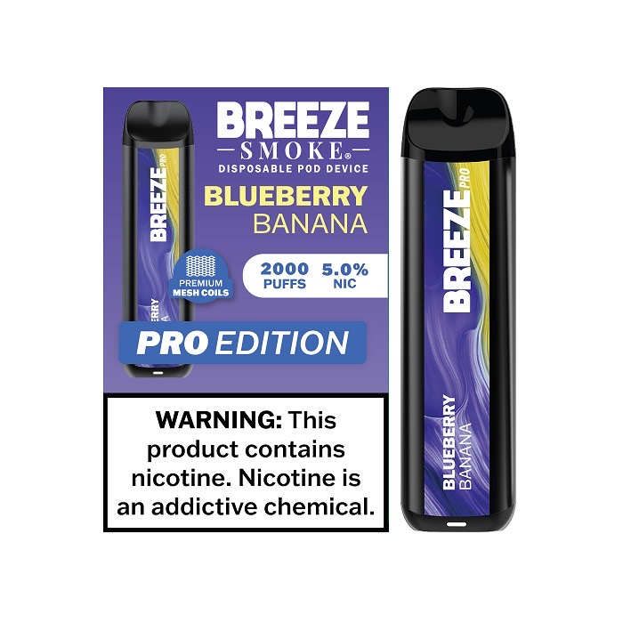 BREEZE PRO DISPOSABLE VAPE 2000 PUFFS BOX OF 10