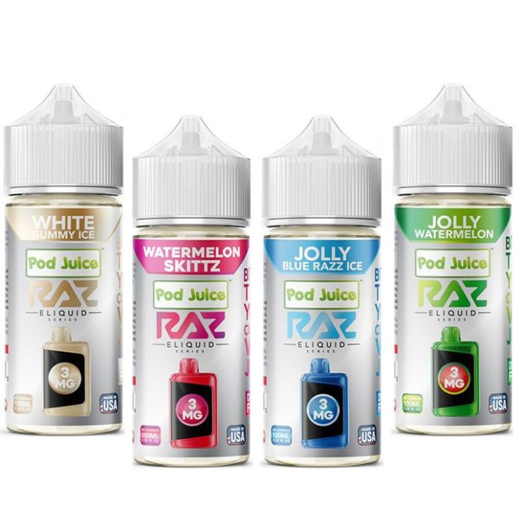 POD JUICE RAZ E-LIQUID 100ML