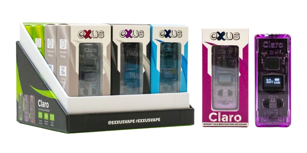 EXXUS VAPE CLARO CARTRIDGE VAPORIZER 12CT