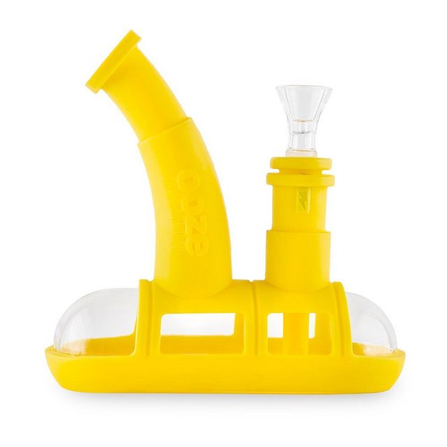 OOZE STEAMBOAT SILICONE GLASS WATER PIPE YELLOW