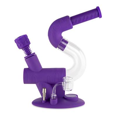 OOZE SWERVE SILICONE GLASS WATER PIPE AND NECTAR COLLECTOR