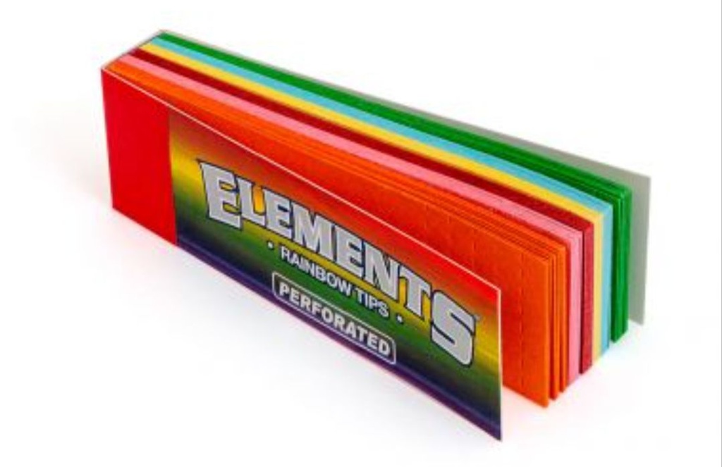 ELEMENTS RAINBOW PERFORATED TIPS BOX OF 50