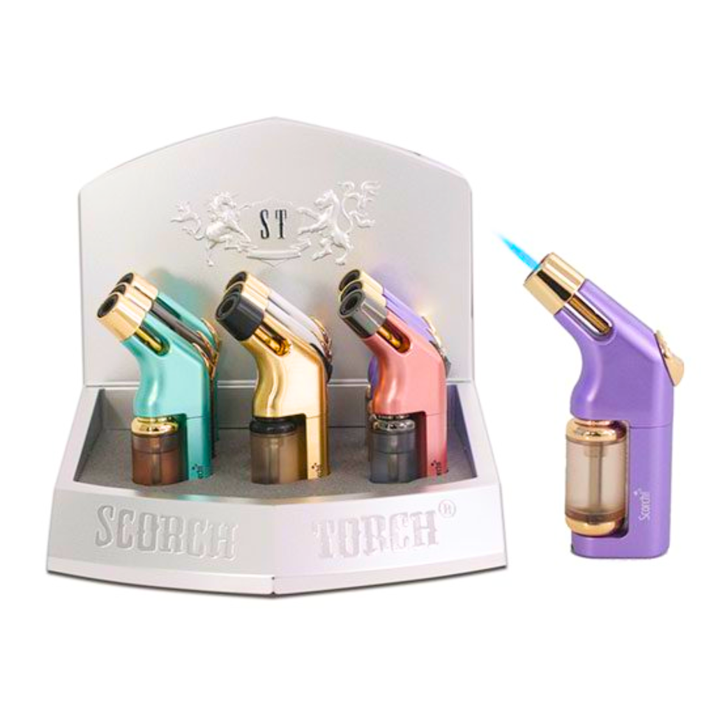 SCORCH TORCH LIGHTER 45DEG NOZZLE LIGHTER ASST 9CT