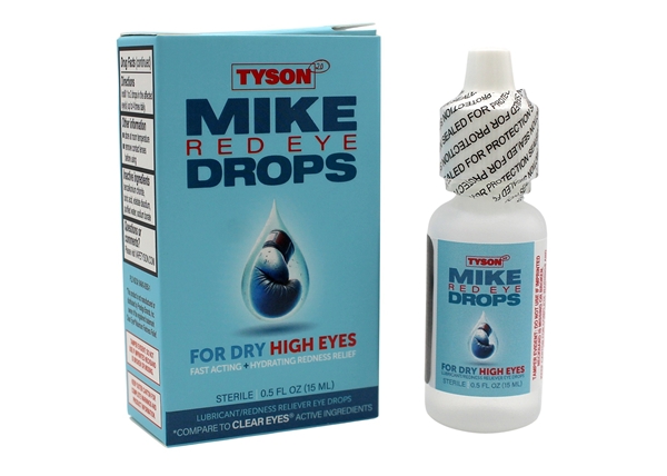 TYSON MIKE RED EYE DROPS DISPLAY OF 30