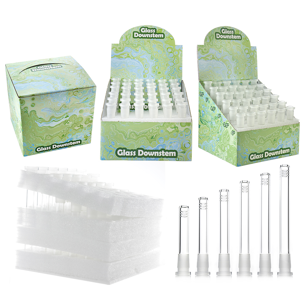 GLASS DOWNSTEM DISPLAY ASSORTED SIZE 36CT