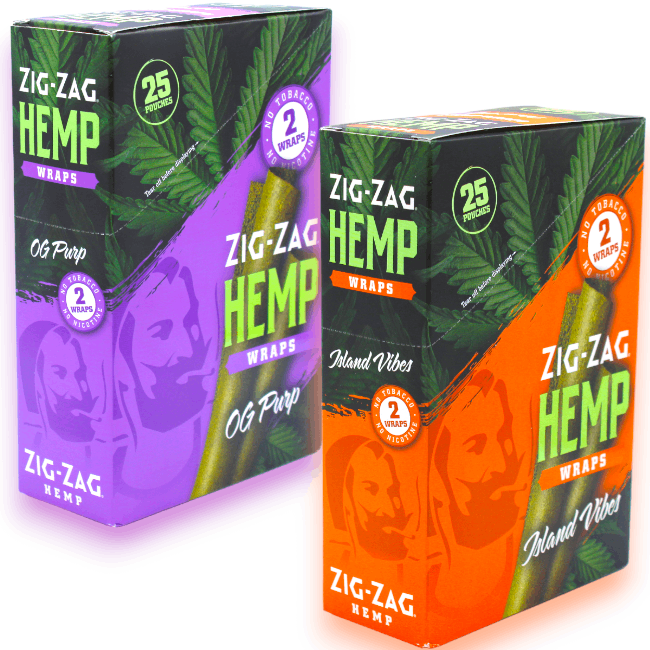 ZIG ZAG HEMP WRAPS 2CT BOX OF 25
