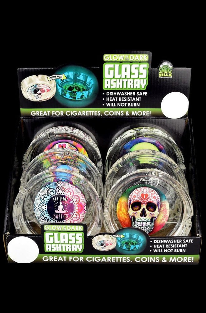 SMOKEZILLA GLOW IN THE DARK ASHTRAY BOX OF 6