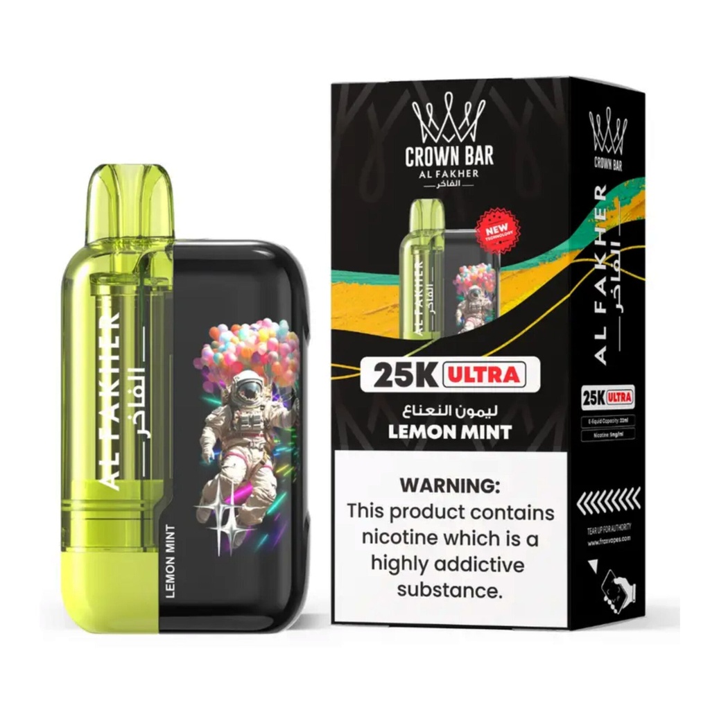 ALFAKHER CROWN BAR ULTRA 25K PUFFS BOX OF 5