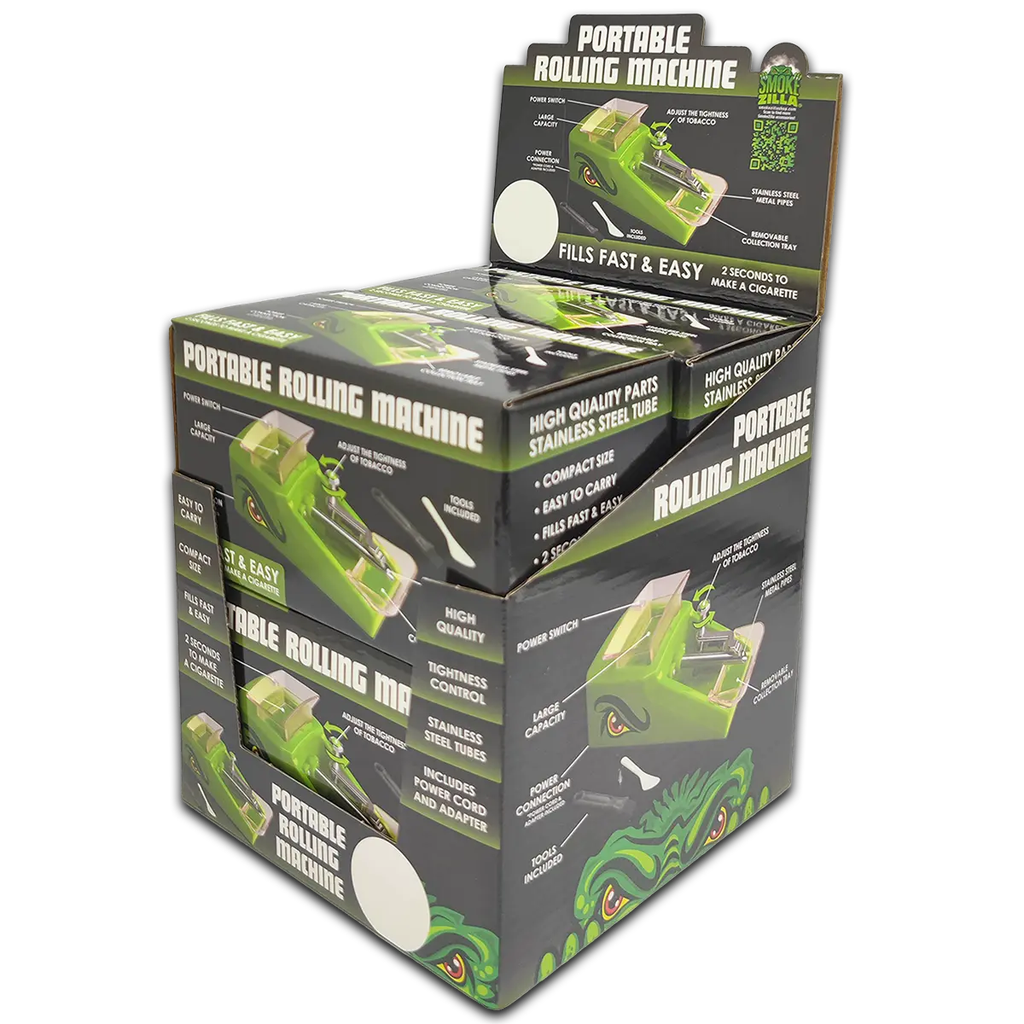 SMOKEZILLA PORTABLE ROLLING MACHINE BOX OF 4