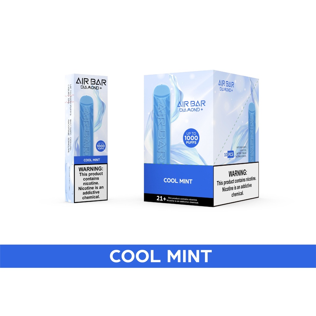 AIR BAR DIAMOND PLUS 1000 PUFFS BOX OF 10
