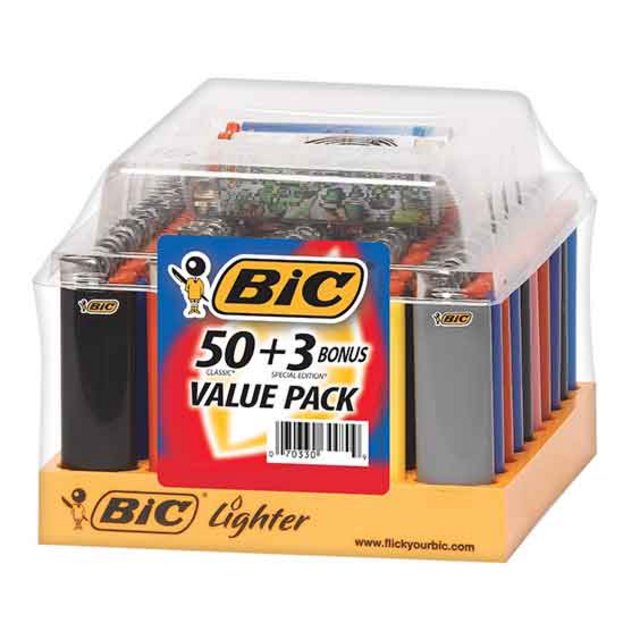 BIC MINI CLASSIC LIGHTER 50CT + 3 FREE