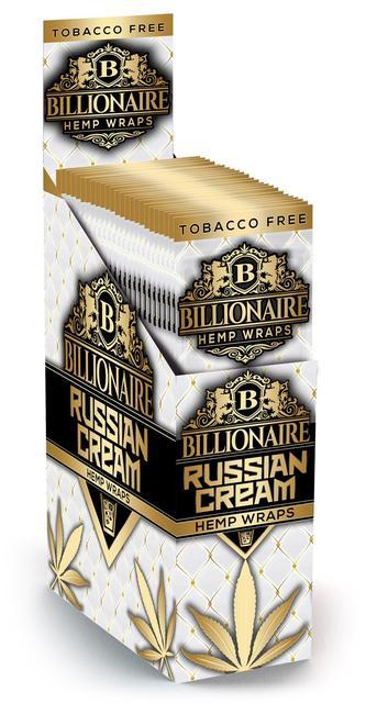 BILLIONAIRE HEMP WRAPS 50CT ( 25 X 2CT) RUSSIAN CREAM