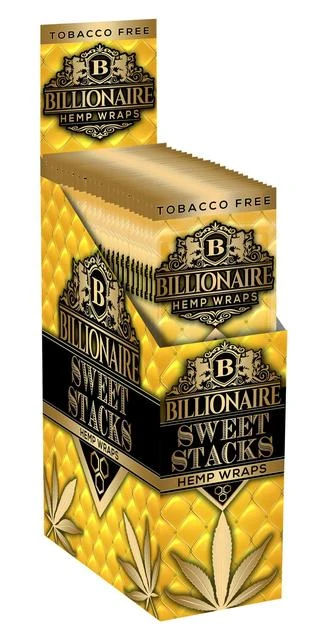 BILLIONAIRE HEMP WRAPS 50CT( 25 X 2CT) SWEET STACKS