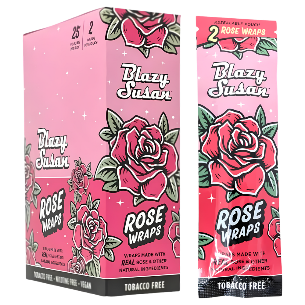 BLAZY SUSAN PINK ROSE WRAPS 2 WRAPS 25CT