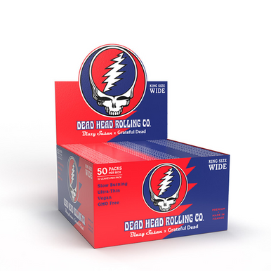 BLAZY SUSAN X GRATEFUL DEAD KING SIZE WIDE DEAD ROLLING PAPERS BOX OF 50