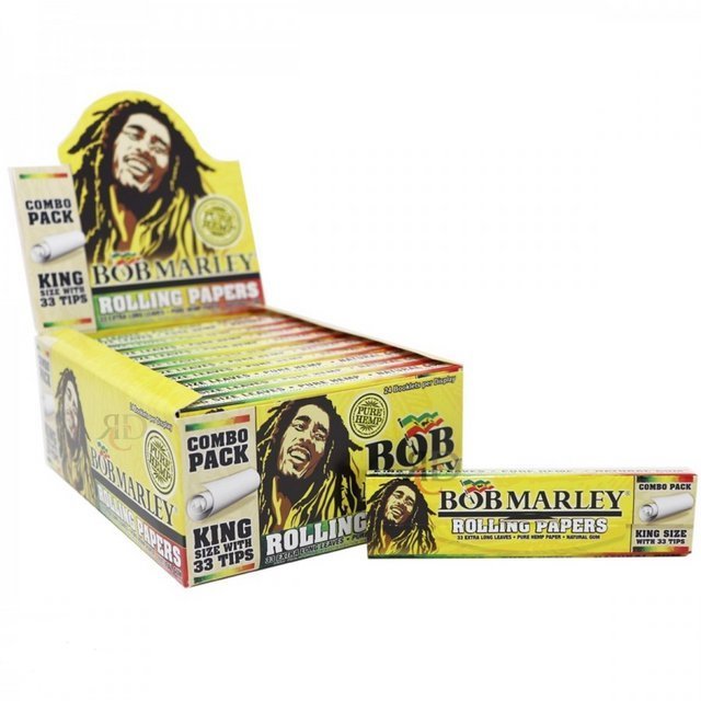 BOB MARLEY COMBO PACK KINGSIZE ROLLING PAPER WITH 33 TIPS