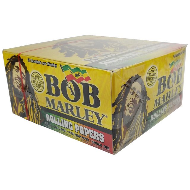 BOB MARLEY EXTRA LONG LEAVES PURE HEMP ROLLING PAPER 33CT BOX OF 50