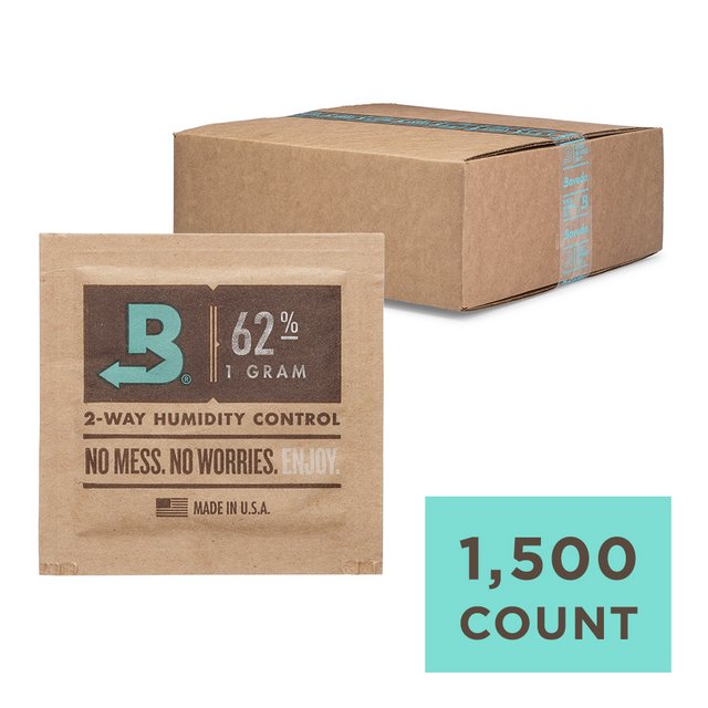 BOVEDA 62% RH SIZE 1 TWO WAY HUMIDITY CONTROL BOX OF 1500