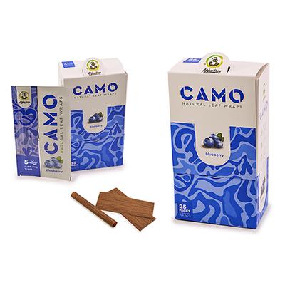 CAMO SLOW BURNING NATURAL LEAF WRAPS BLUEBERRY 25CT