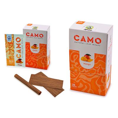 CAMO SLOW BURNING NATURAL LEAF WRAPS MANGO 25CT