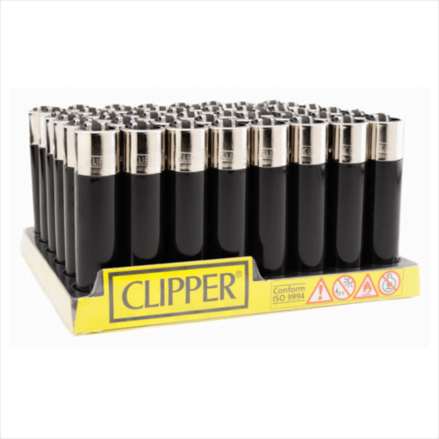 CLIPPER CLASSIC LARGE BLACK LIGHTER BOX OF 48