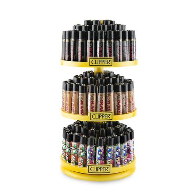 CLIPPER REUSABLE LIGHTER 144CT DISPLAY