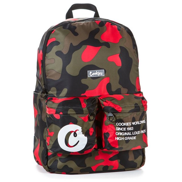 COOKIES BACKPACK ORION CANVAS NYLON RED CAMO