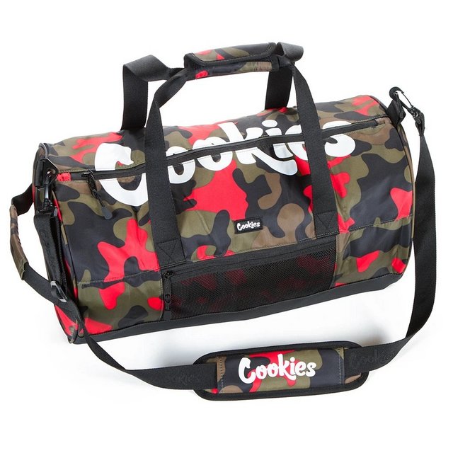 COOKIES DUFFEL BAG SUMMIT RIPSTOP NYLON RED CAMO