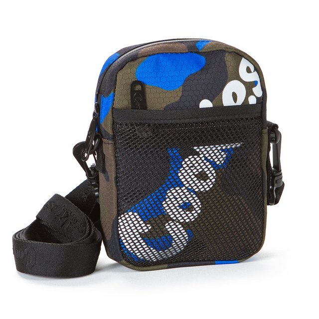 COOKIES LAYERS HONEYCOMB NYLON SHOULDER BAG BLUE CAMO