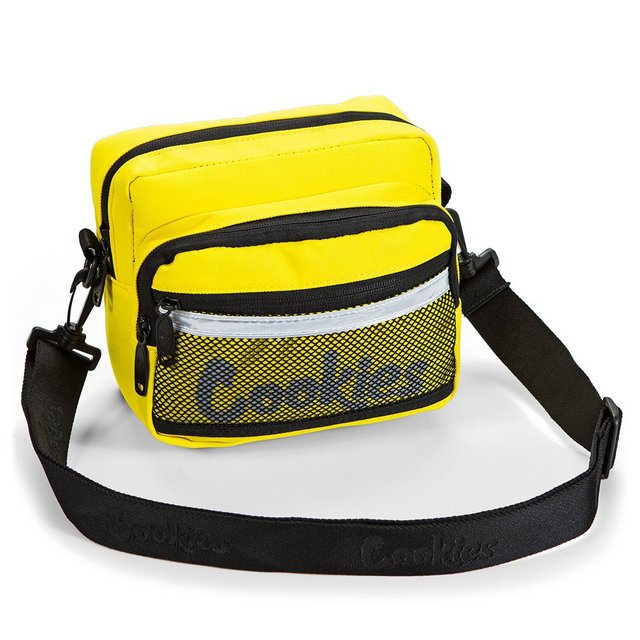 COOKIES SHOULDER BAG VERTEX RIPSTOP NYLON YELLOW