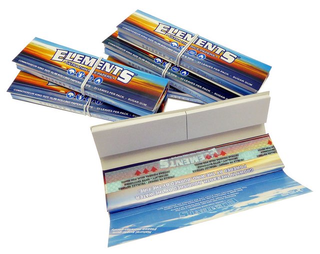 ELEMENTS CONNOISSEUR KINGSIZE SLIM PAPERS+TIPS 32CT BOX OF 24