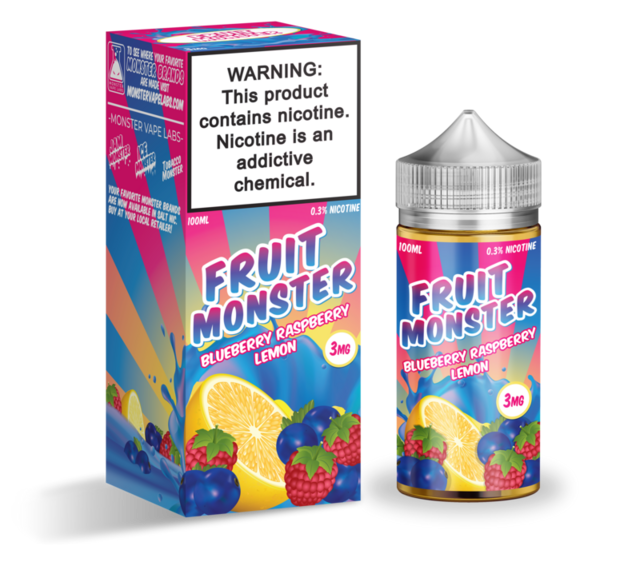 FRUIT MONSTER 0MG BLUEBERRY RASPBERRY LEMON 100ML