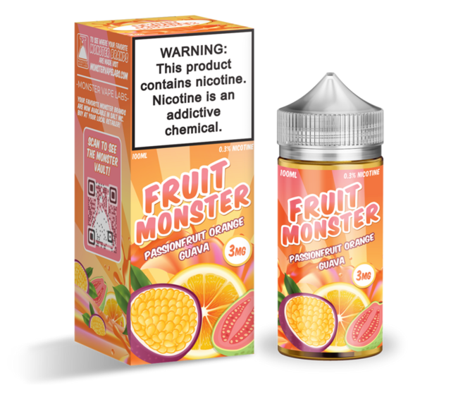 FRUIT MONSTER 3MG PASSIONFRUIT ORANGE GUAVA 100ML