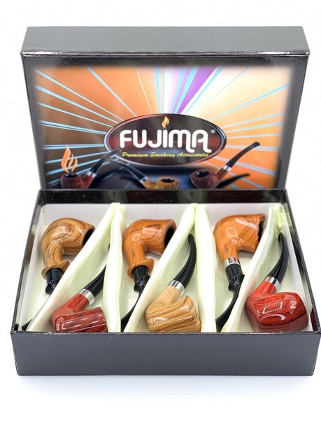 FUJIMA FP5 WOODEN LOOK MIX PIPES BOX OF 6