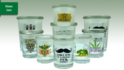 GLASS JAR HEAVY SMALL