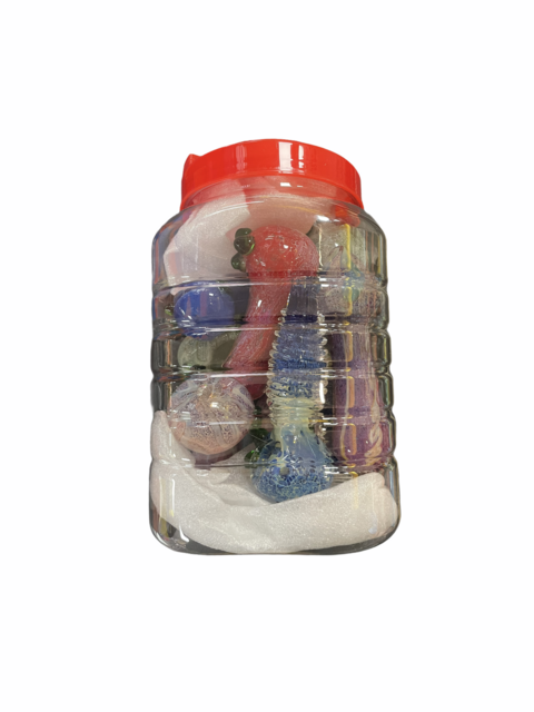 GLASS PIPE 5" DICRO 12CT JAR