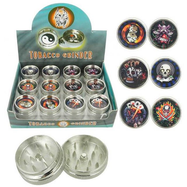 GRINDER 2 PART SKULL ON TOP GR045-SK BOX OF 24