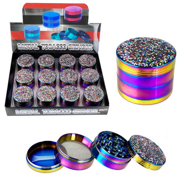GRINDER RAINBOW COLOR WITH BING BING ON CAP GR131-50RBBB BOX OF 12