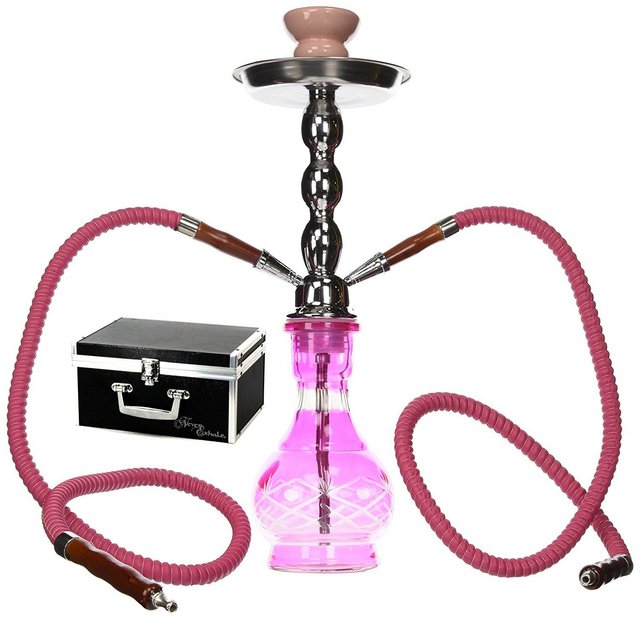 GSTAR DOUBLE HOSE HOOKAH IN CASE GS30211 RED