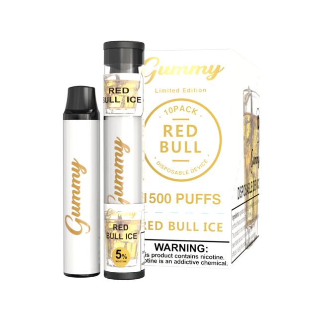 GUMMY 50MG DISPOSABLE DEVICE RED BULL ICE BOX OF 10