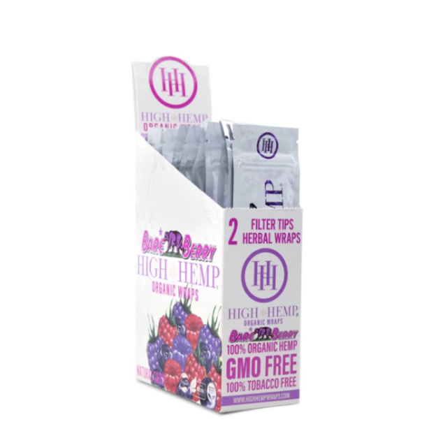 HIGH HEMP ORGANIC WRAP BARE BERRY BOX OF 25